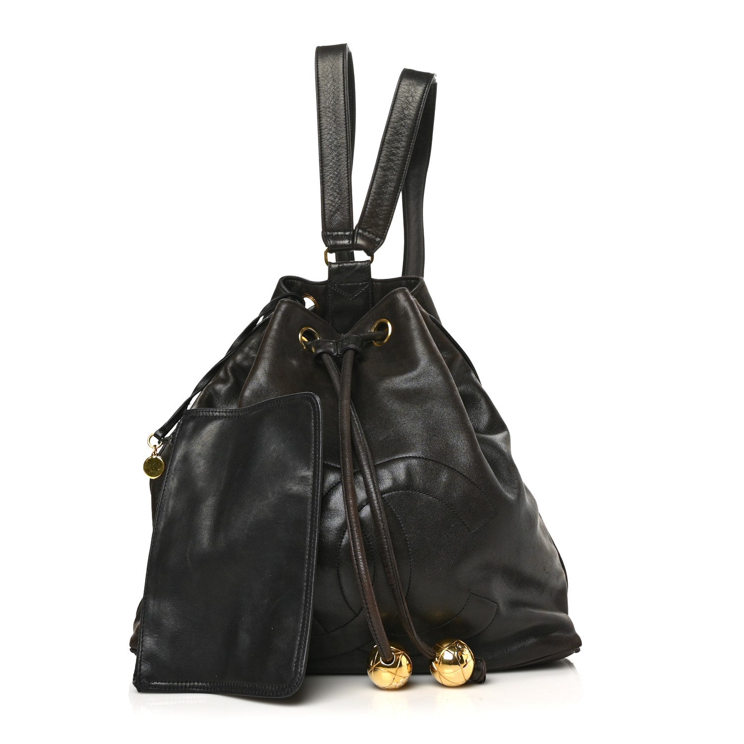 Chanel Lambskin CC Drawstring Backpack Brown 1 of 10