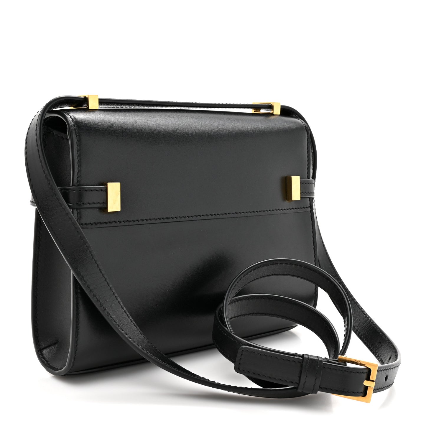 Smooth Calfskin Mini Manhattan Shoulder Bag Black