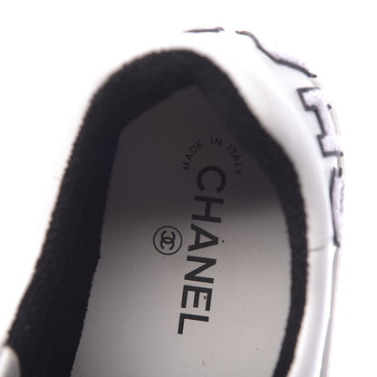Chanel Calfskin Mens Logo Sneakers 43 Black White 8 of 11