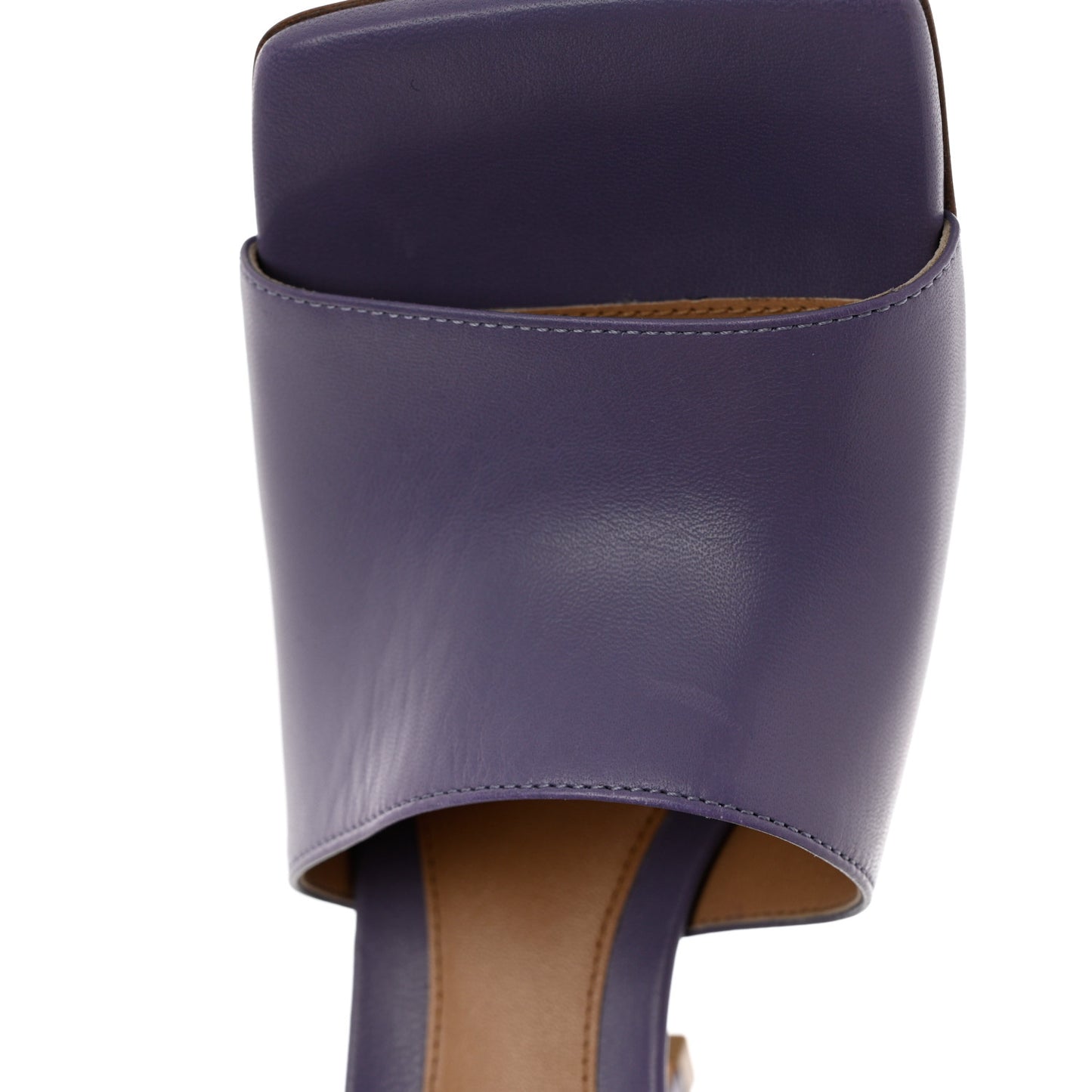 Lambskin Stretch Mule Sandals 37 Lavender