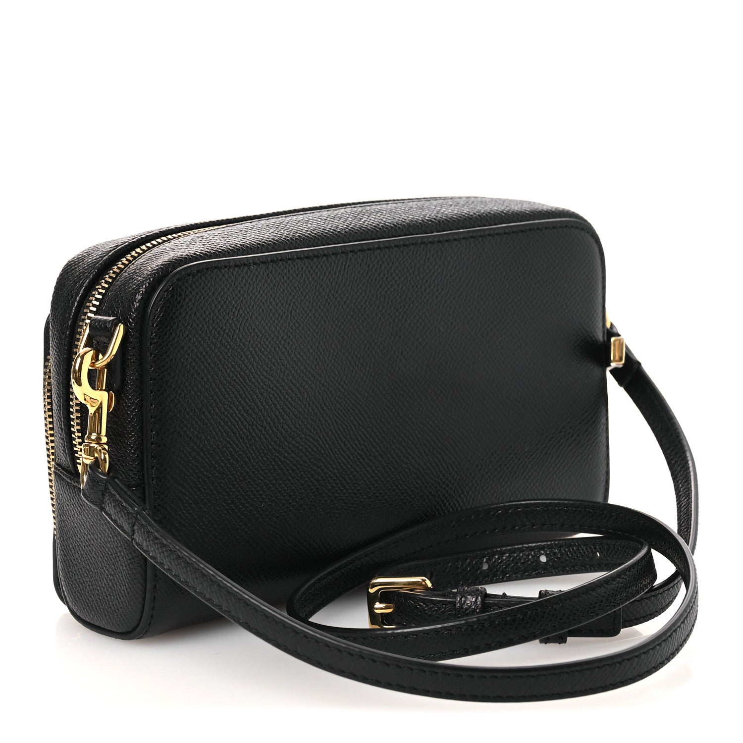 Christian Dior Grained Calfskin Caro Double Pouch Black 3 of 12