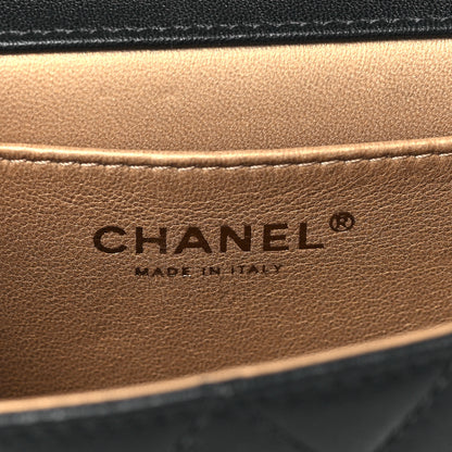 Chanel Lambskin Quilted Chic Pearls Flap Black 6 of 9