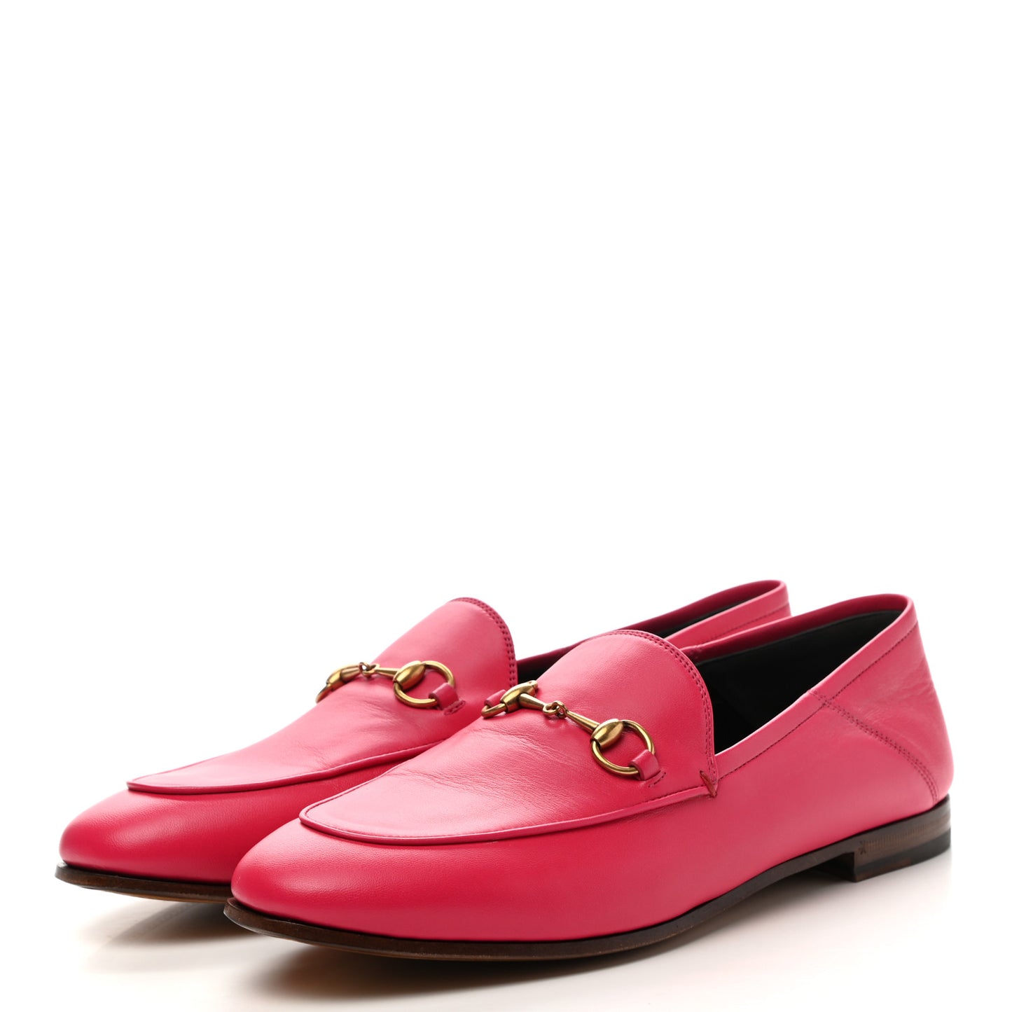 Lambskin Womens Brixton Horsebit Loafers 40 Hot Pink
