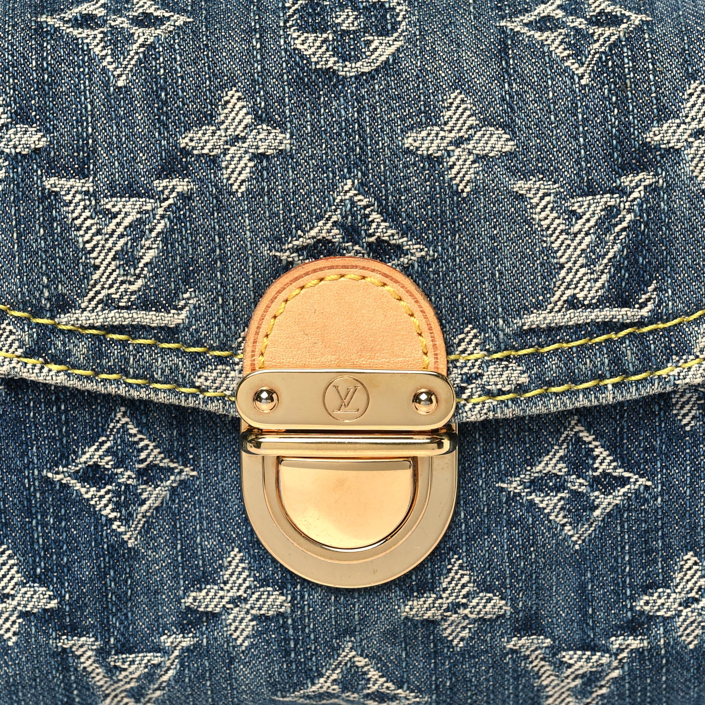Monogram Denim Mini Pleaty Blue