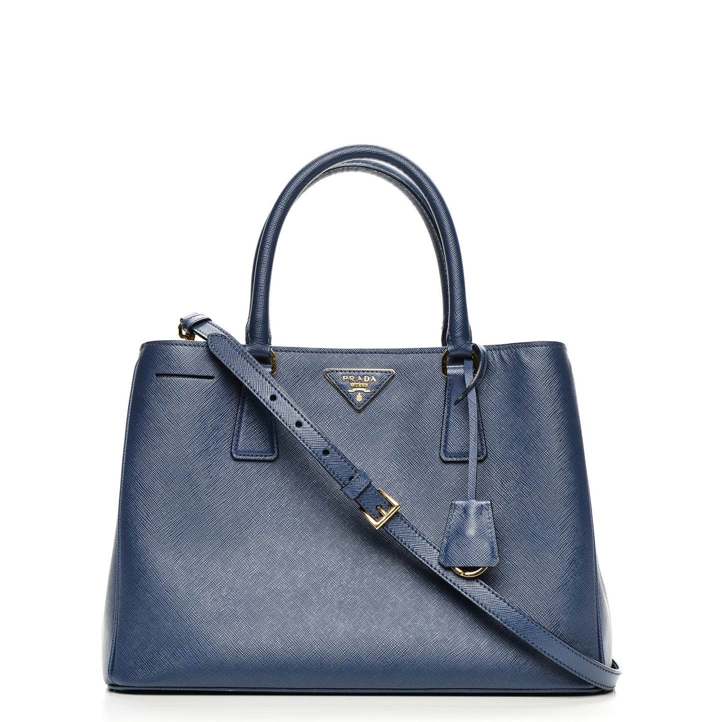 Saffiano Lux Medium Tote Bluette