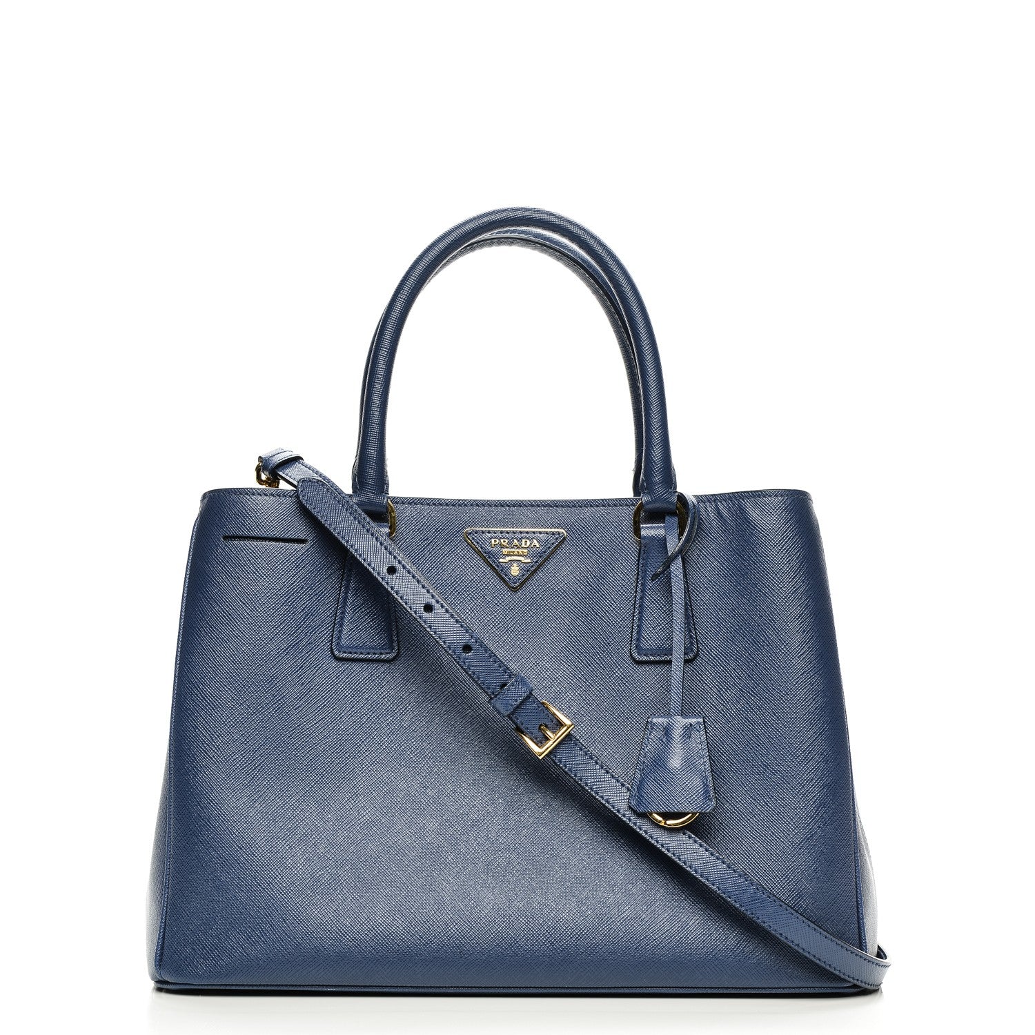 Prada Saffiano Lux Medium Tote Bluette 8 of 9