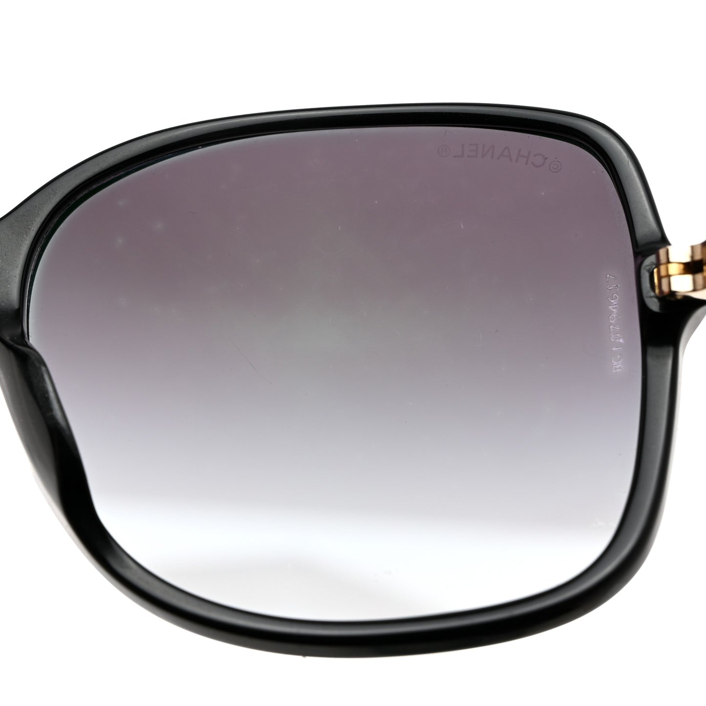 Lambskin Square Chain Sunglasses 5210-Q Black