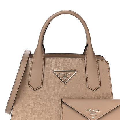 Prada Saffiano Cuir Small Top Handle Tote Cammeo 10 of 10