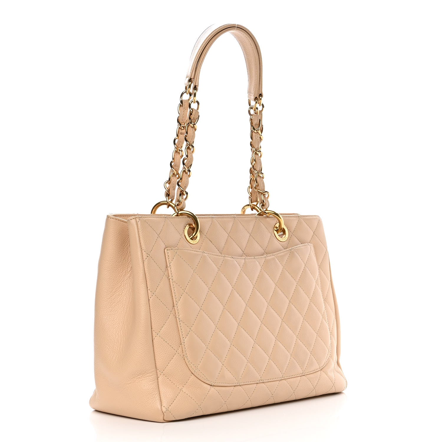 Chanel Caviar Quilted Grand Shopping Tote GST Beige Clair 3 of 14