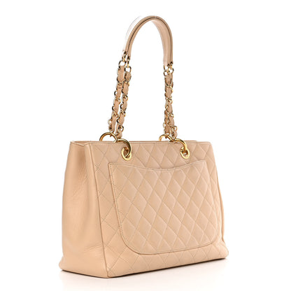 Chanel Caviar Quilted Grand Shopping Tote GST Beige Clair 3 of 14
