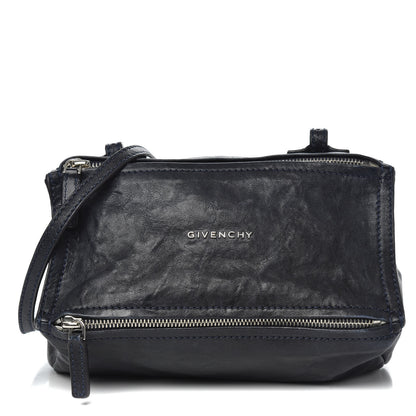 Givenchy Tumbled Sheepskin Small Pandora Navy 1 of 11