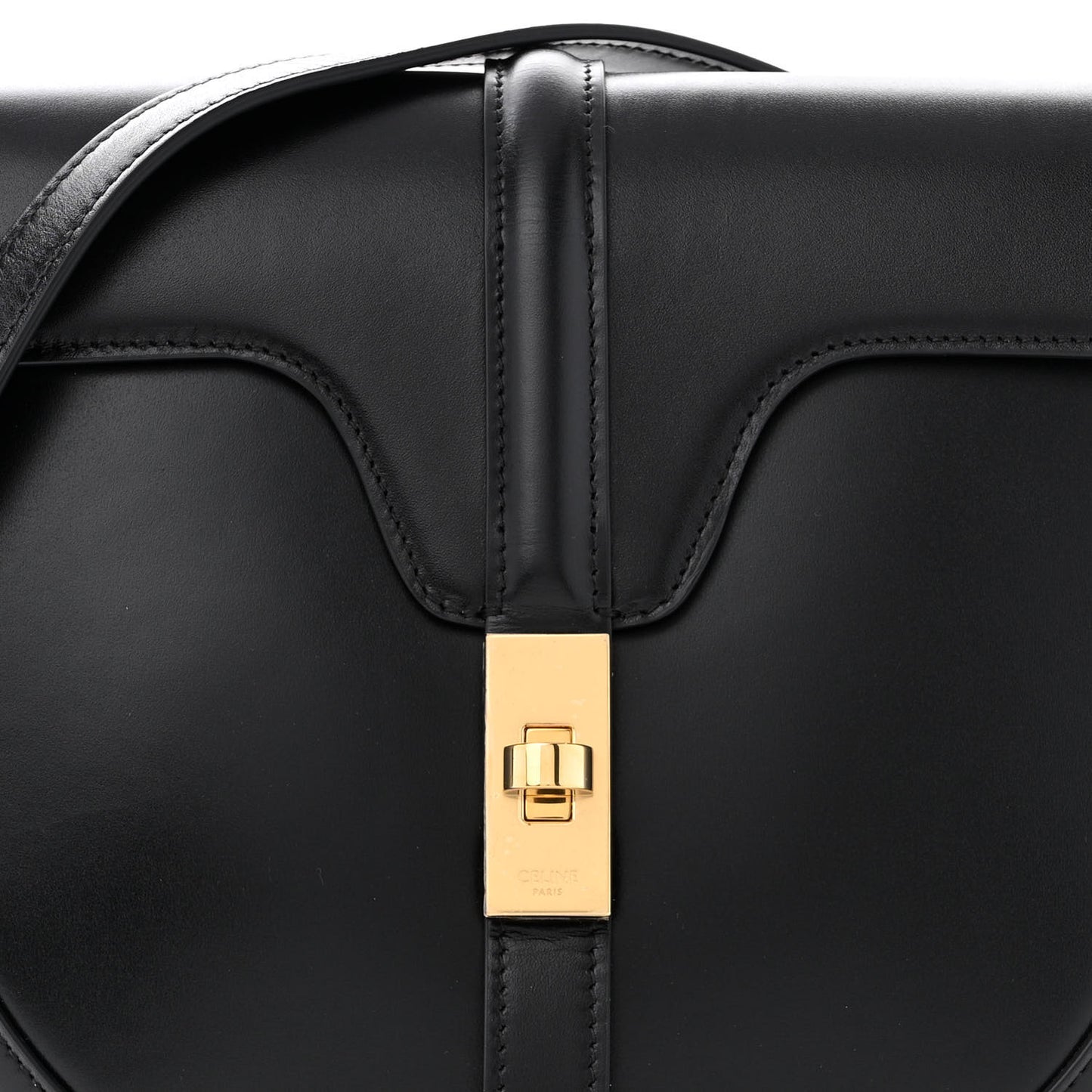 Satinated Calfskin Medium Besace 16 Black