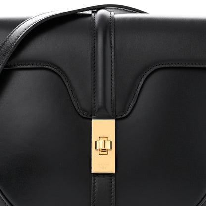 Celine Satinated Calfskin Medium Besace 16 Black 7 of 10