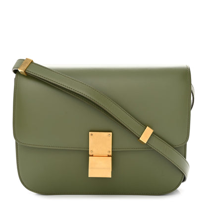 Celine Box Calfskin Classic Box Medium Flap Bag Army Green 1 of 11