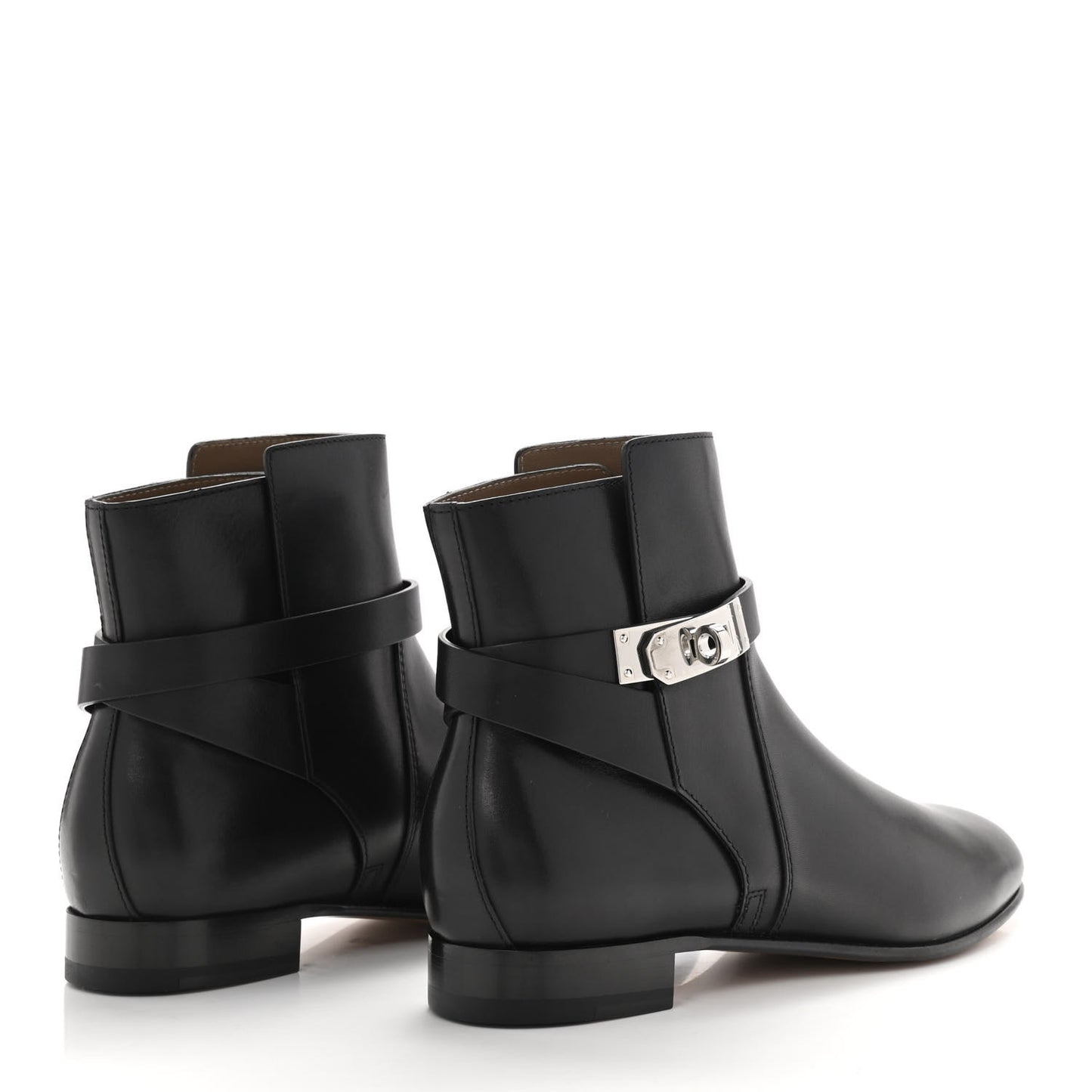 Calfskin Neo Low Boots 37.5 Black