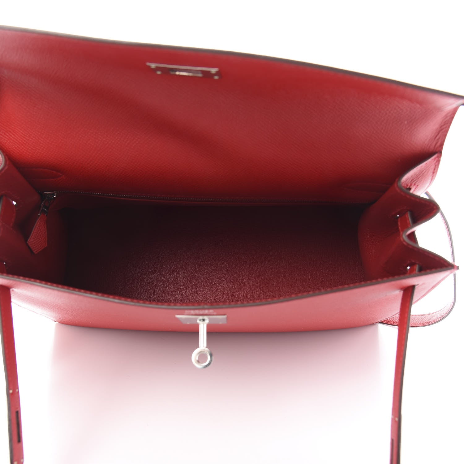 Hermes Epsom Kelly Sellier 32 Rouge Casaque 5 of 15