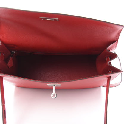 Hermes Epsom Kelly Sellier 32 Rouge Casaque 5 of 15