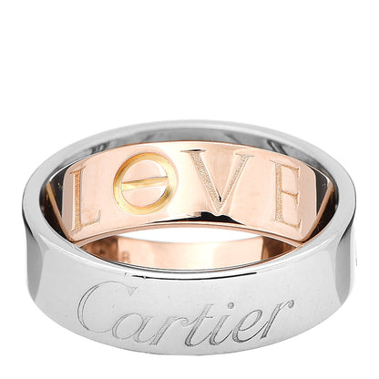 Cartier 18K White Pink Gold 5.5mm Astro LOVE Ring 48 4.5 1 of 6