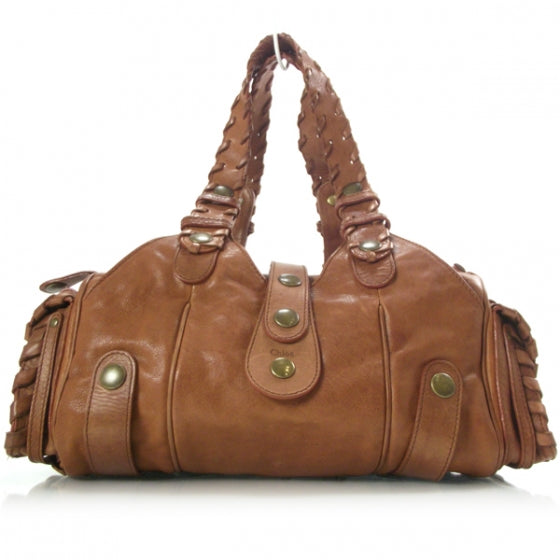 Calfskin Silverado Shoulder Bag Tan