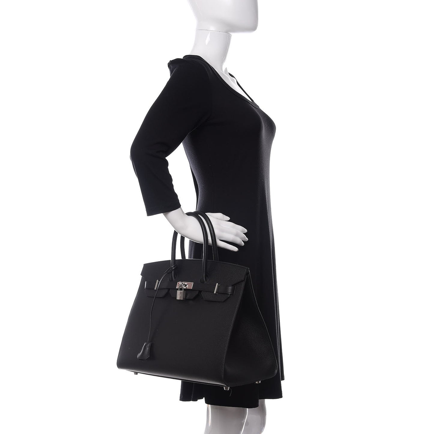 Madame Calfskin Birkin Sellier 35 Black