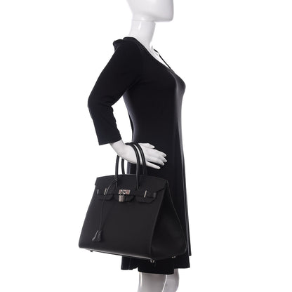 Hermes Madame Calfskin Birkin Sellier 35 Black 2 of 11