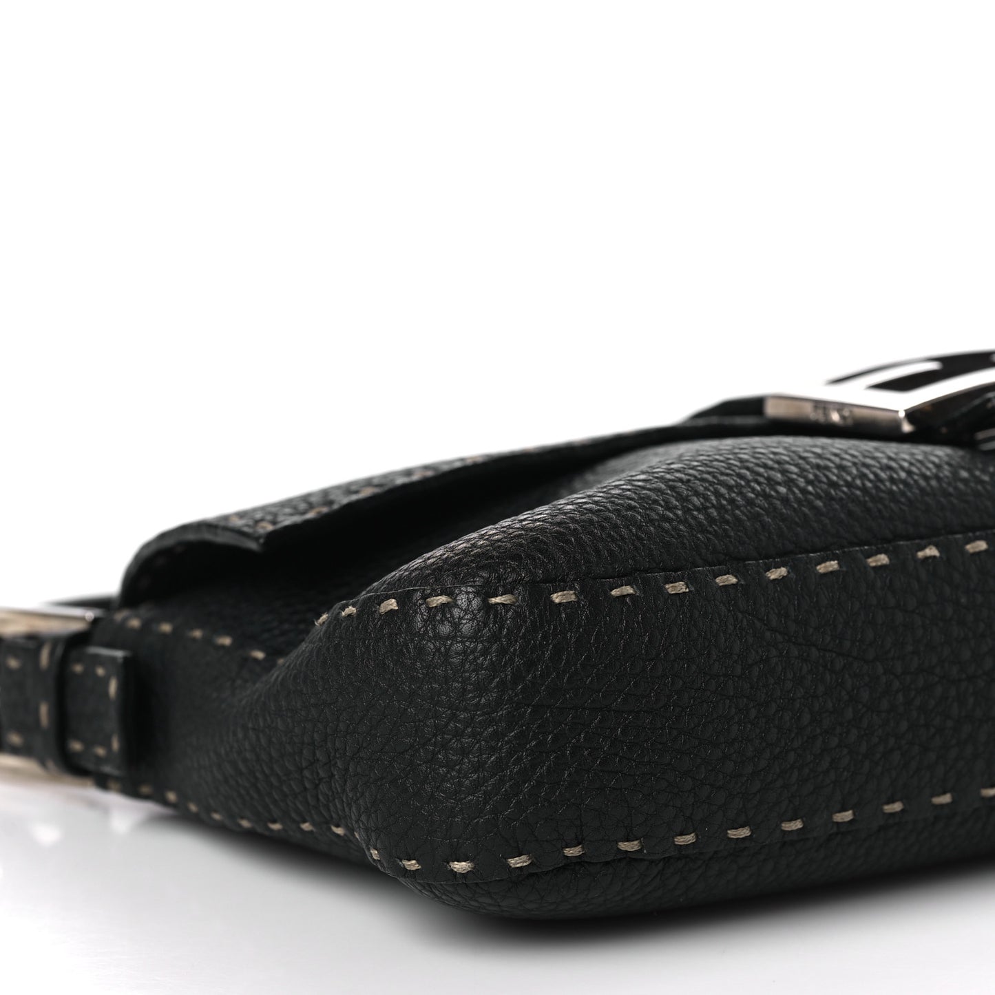Calfskin Romano Selleria Baguette Black