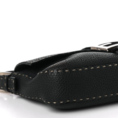 Fendi Calfskin Romano Selleria Baguette Black 7 of 9