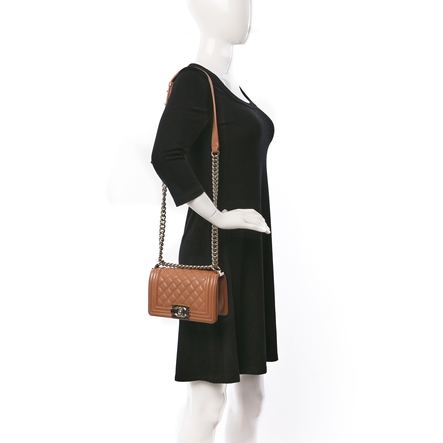 Chanel Caviar Quilted Small Boy Flap Brown 2 of 9