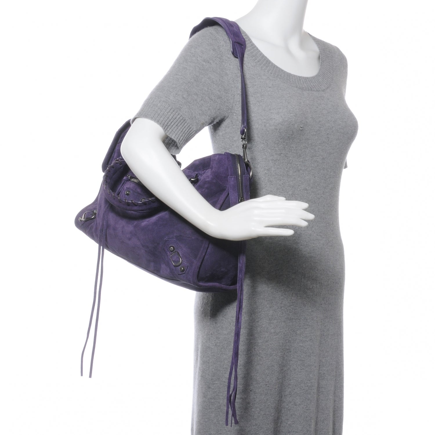 Balenciaga Baby Daim Suede City Purple 2 of 7