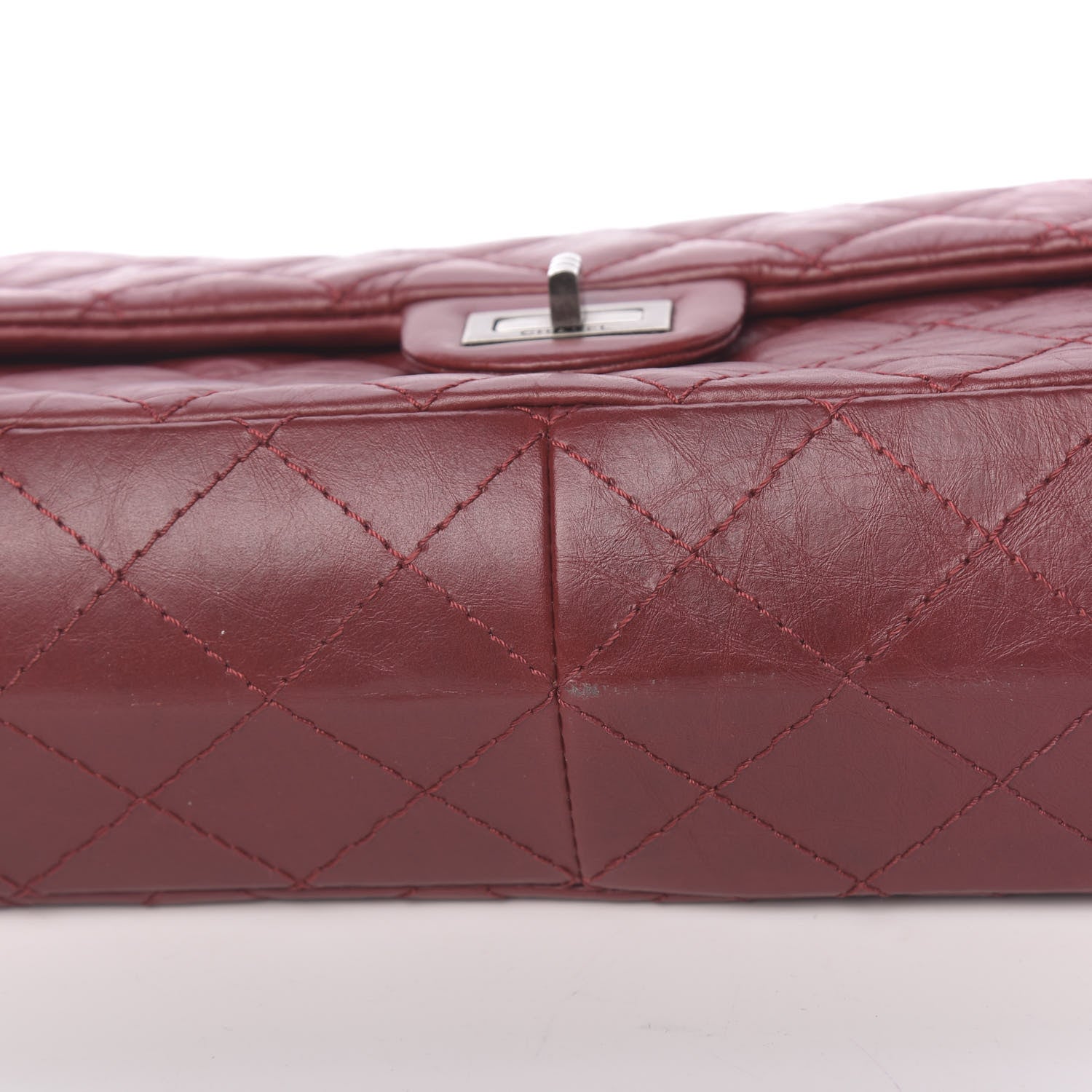 Chanel Aged Calfskin Quilted 2.55 Reissue 226 Flap Red 9 of 11