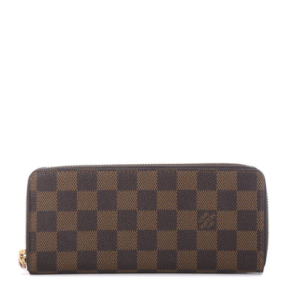 Louis Vuitton Damier Ebene Clemence Wallet Rose Ballerine 1 of 6