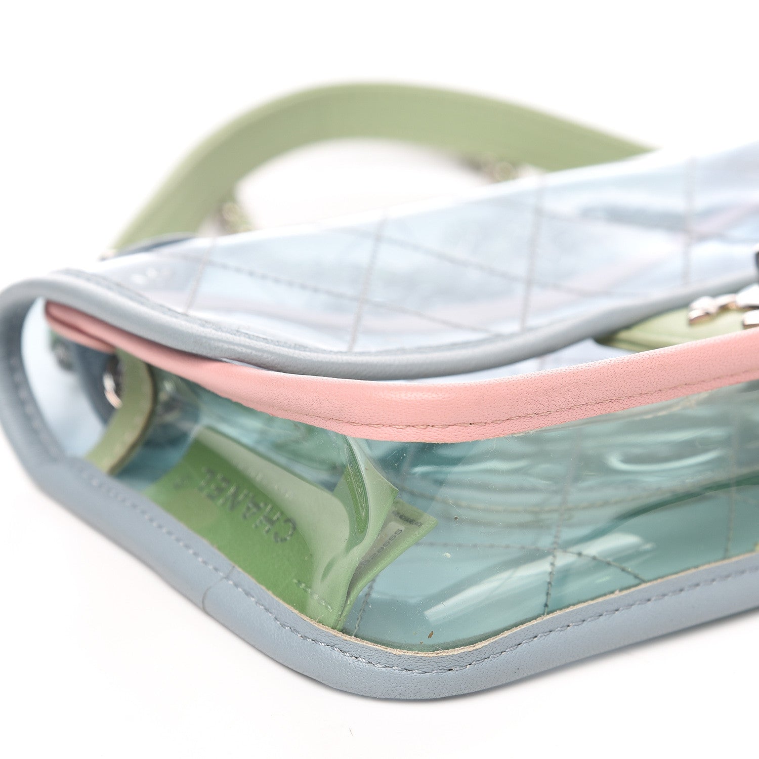 Chanel Lambskin PVC Quilted Mini Coco Splash Flap Blue Green 7 of 8