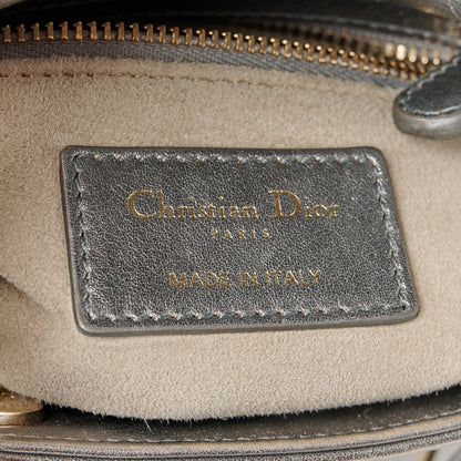 Christian Dior Metallic Lambskin Beaded Embroidered Mini Lady Dior Silver 6 of 11