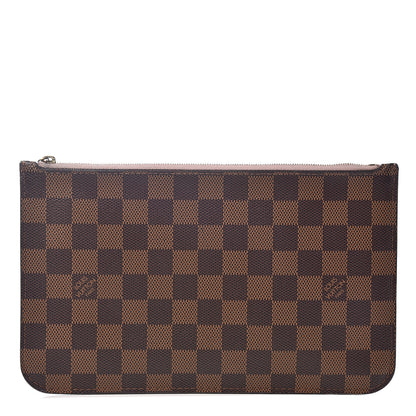 Louis Vuitton Damier Ebene Neverfull MM GM Pochette Rose Ballerine 1 of 7