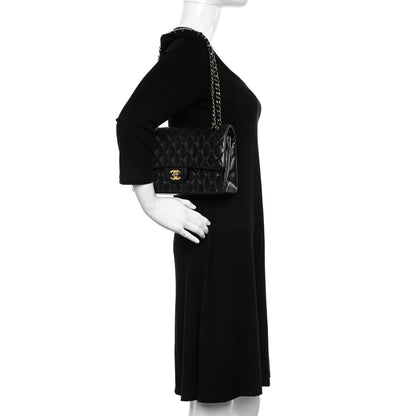 Chanel Lambskin Quilted Medium Double Flap Black 2 of 11