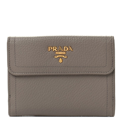 Prada Vitello Daino Bi-Fold Wallet Visone 1 of 7