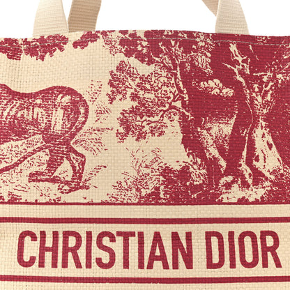 Christian Dior CHRISTIAN DIOR Straw Dioriviera Tote Red 8 of 11