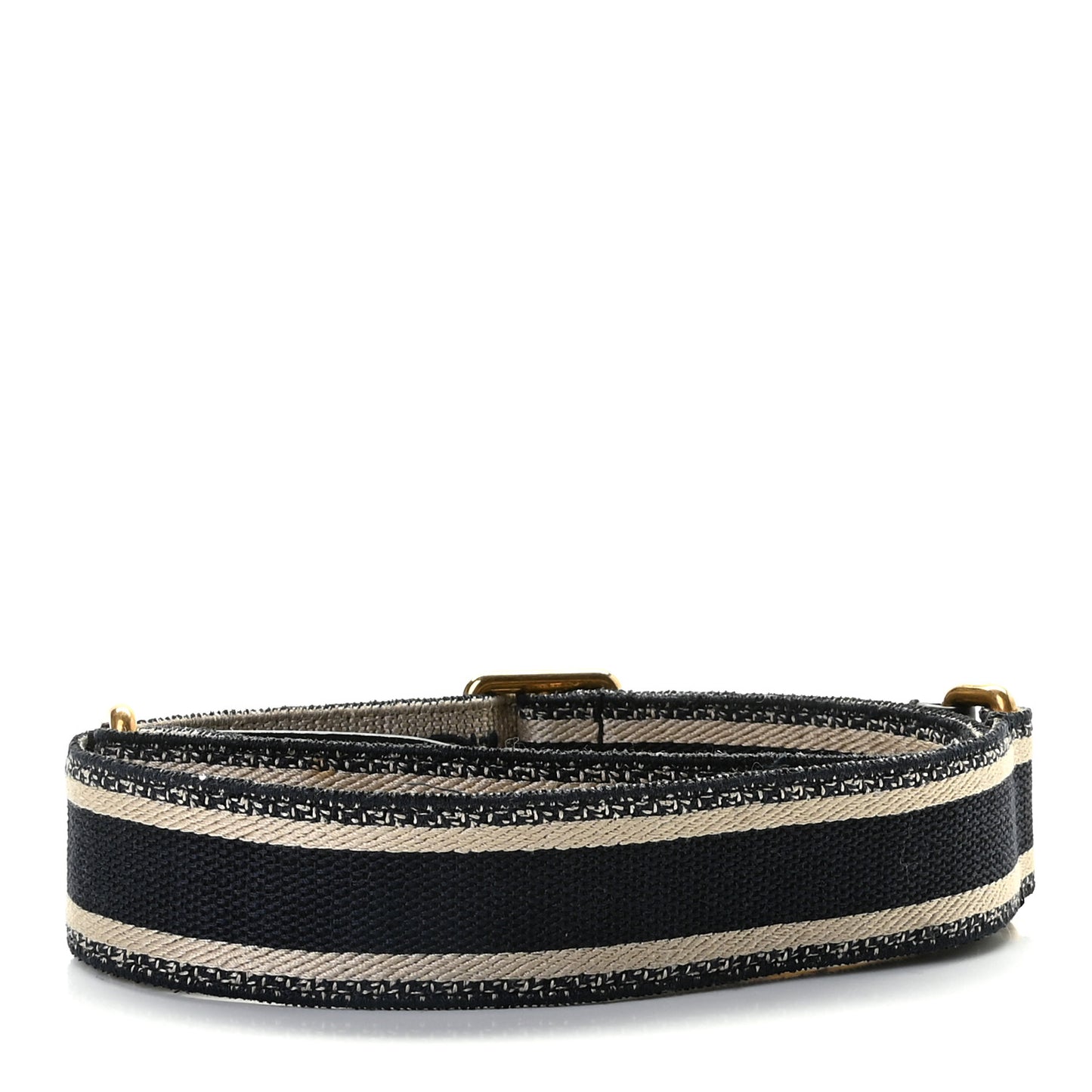 Canvas Embroidered Shoulder Strap Black