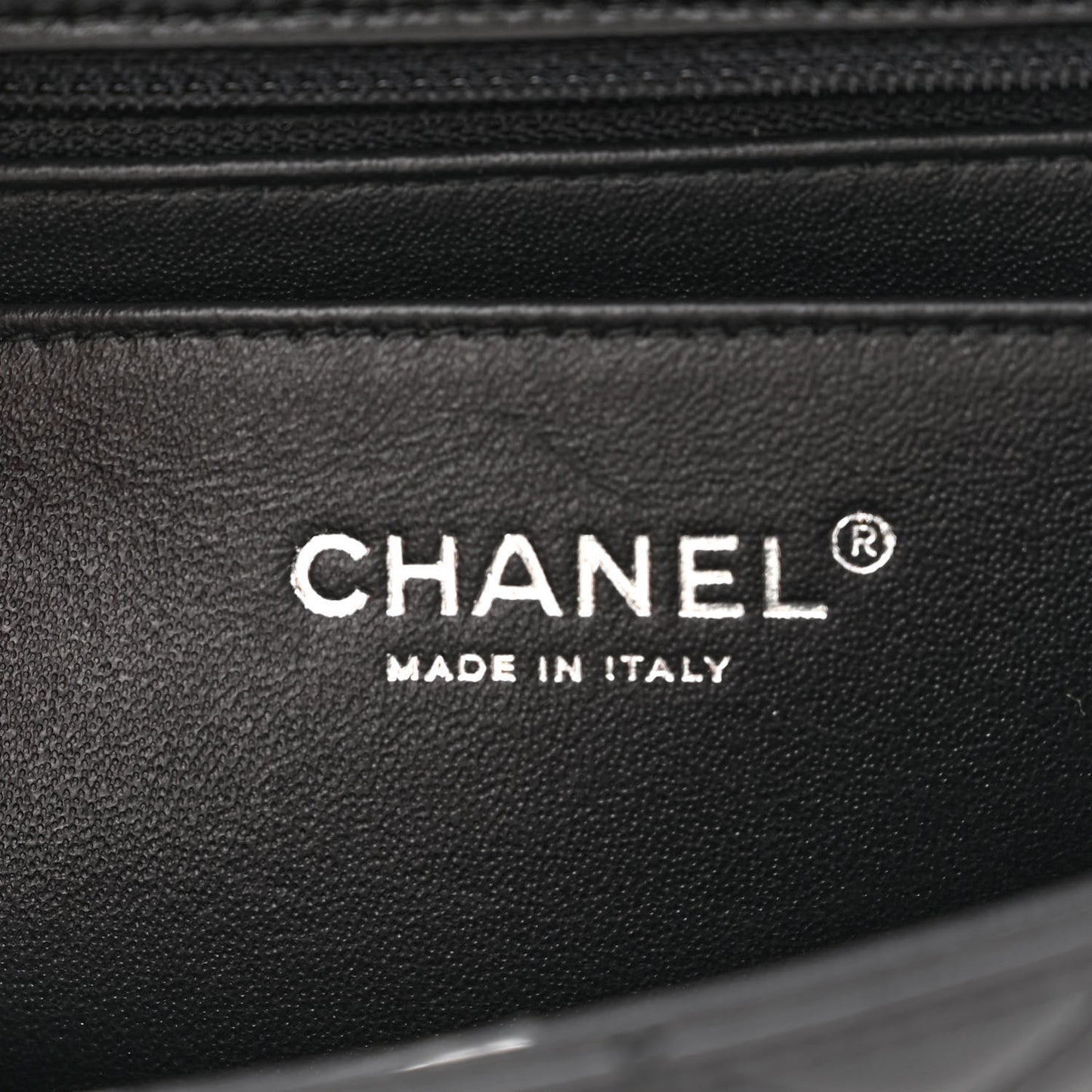 Lambskin Quilted Mini Rectangular Flap Black
