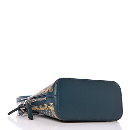 Gucci X SEGA Calfskin GUCCY Stars Mini Dome Shoulder Bag Dusty Turquoise Gold 4 of 9
