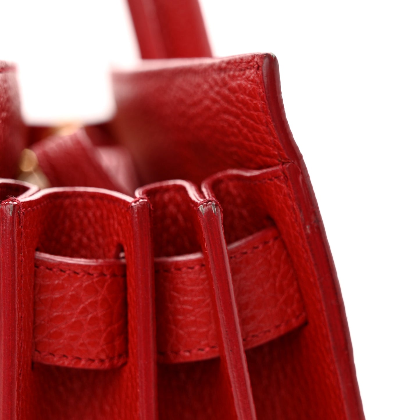 Grained Calfskin Small Sac De Jour Lipstick Red