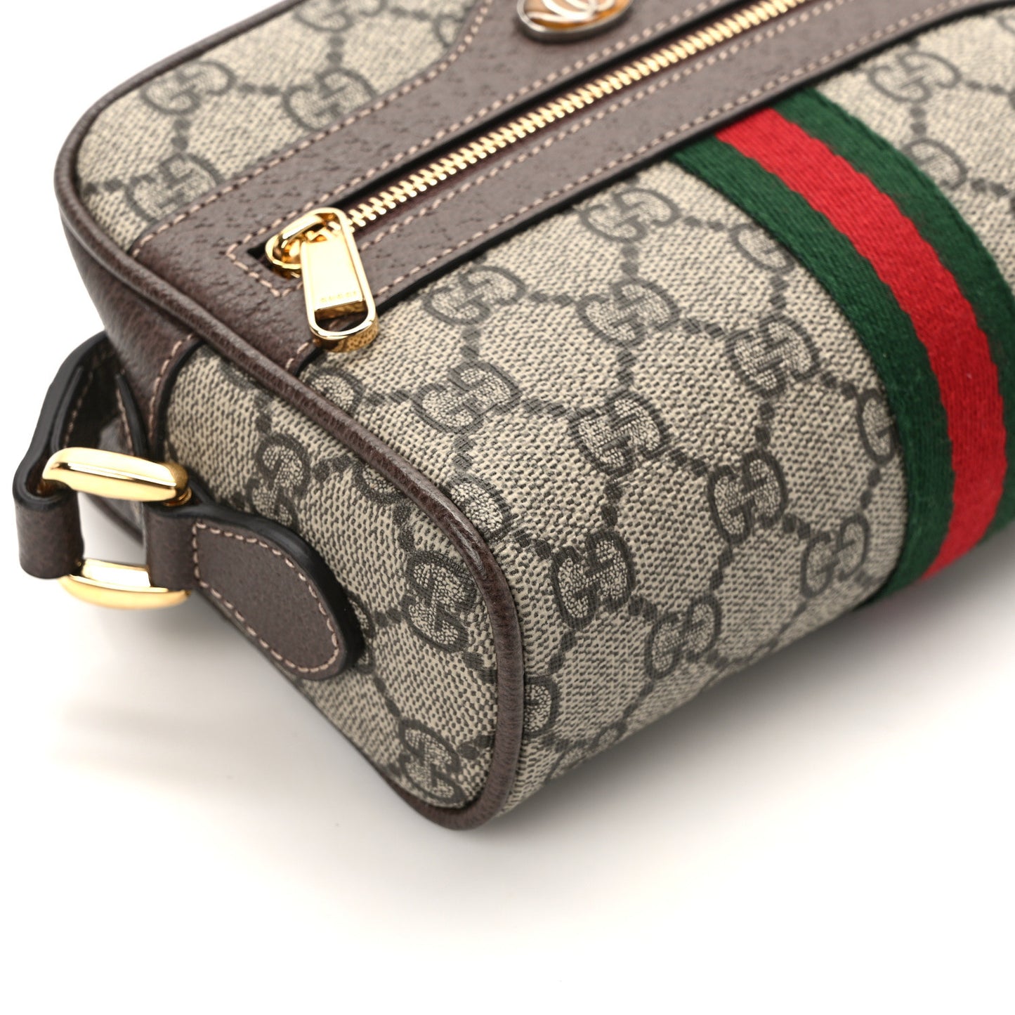 GG Supreme Monogram Web Mini Ophidia Shoulder Bag Brown