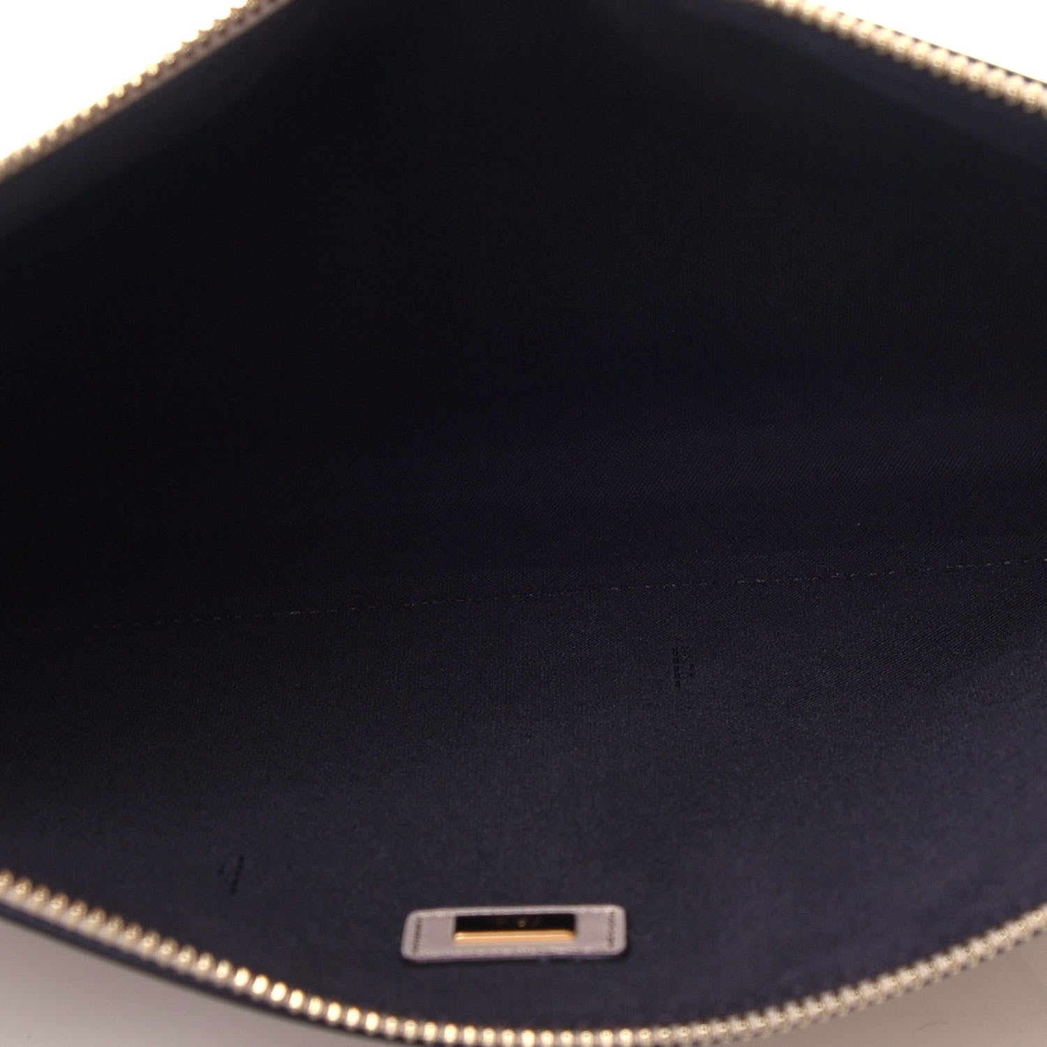 Fendi Vitello King Logo Embossed Large Flat Pouch Poudre 9 of 28