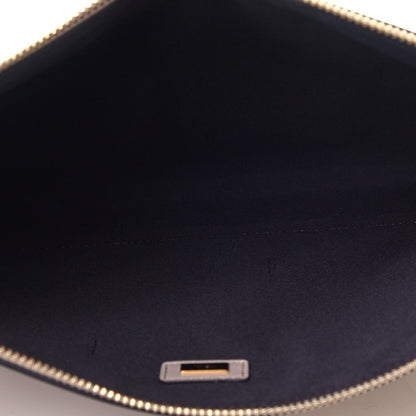Fendi Vitello King Logo Embossed Large Flat Pouch Poudre 9 of 28