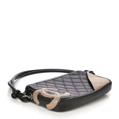 Chanel Calfskin Quilted Cambon Pochette Brown Beige 4 of 17