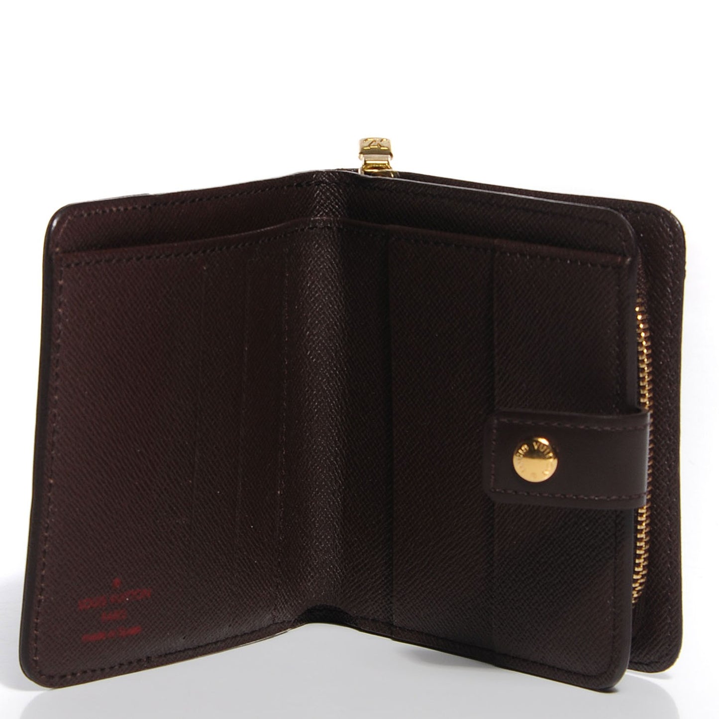 Damier Ebene Zippe Zipped Compact Wallet