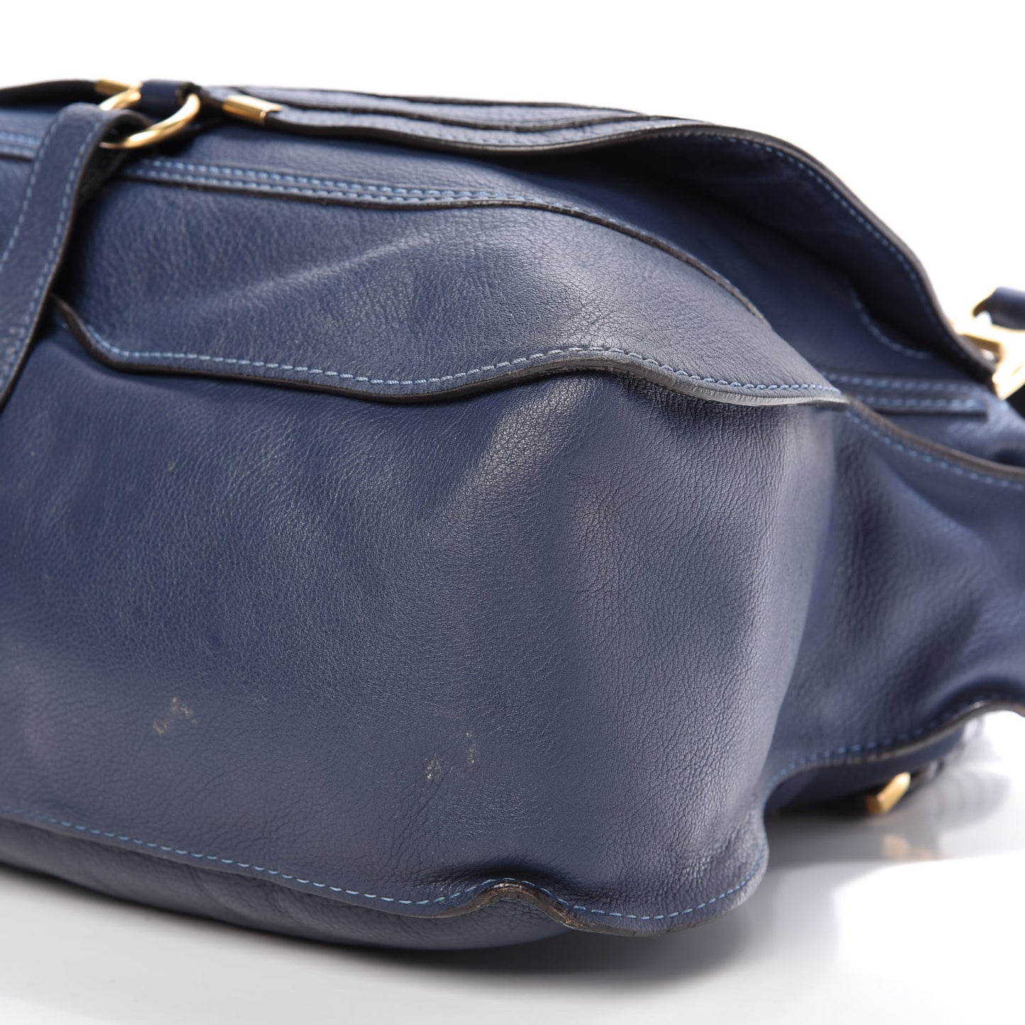 Calfskin Large Marcie Satchel Royal Navy