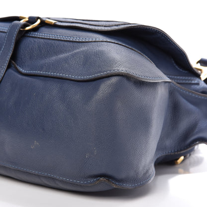 Chloe Calfskin Large Marcie Satchel Royal Navy 7 of 11