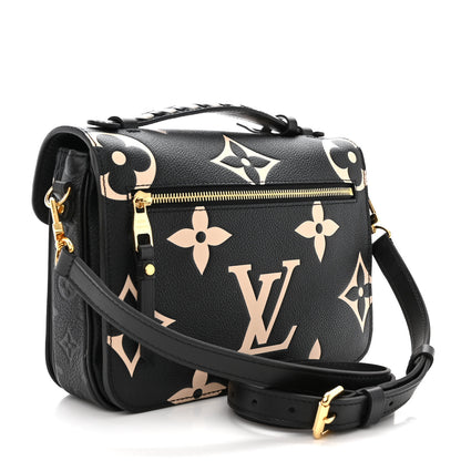 Louis Vuitton Empreinte Monogram Giant Crafty Pochette Metis Black Creme 3 of 11