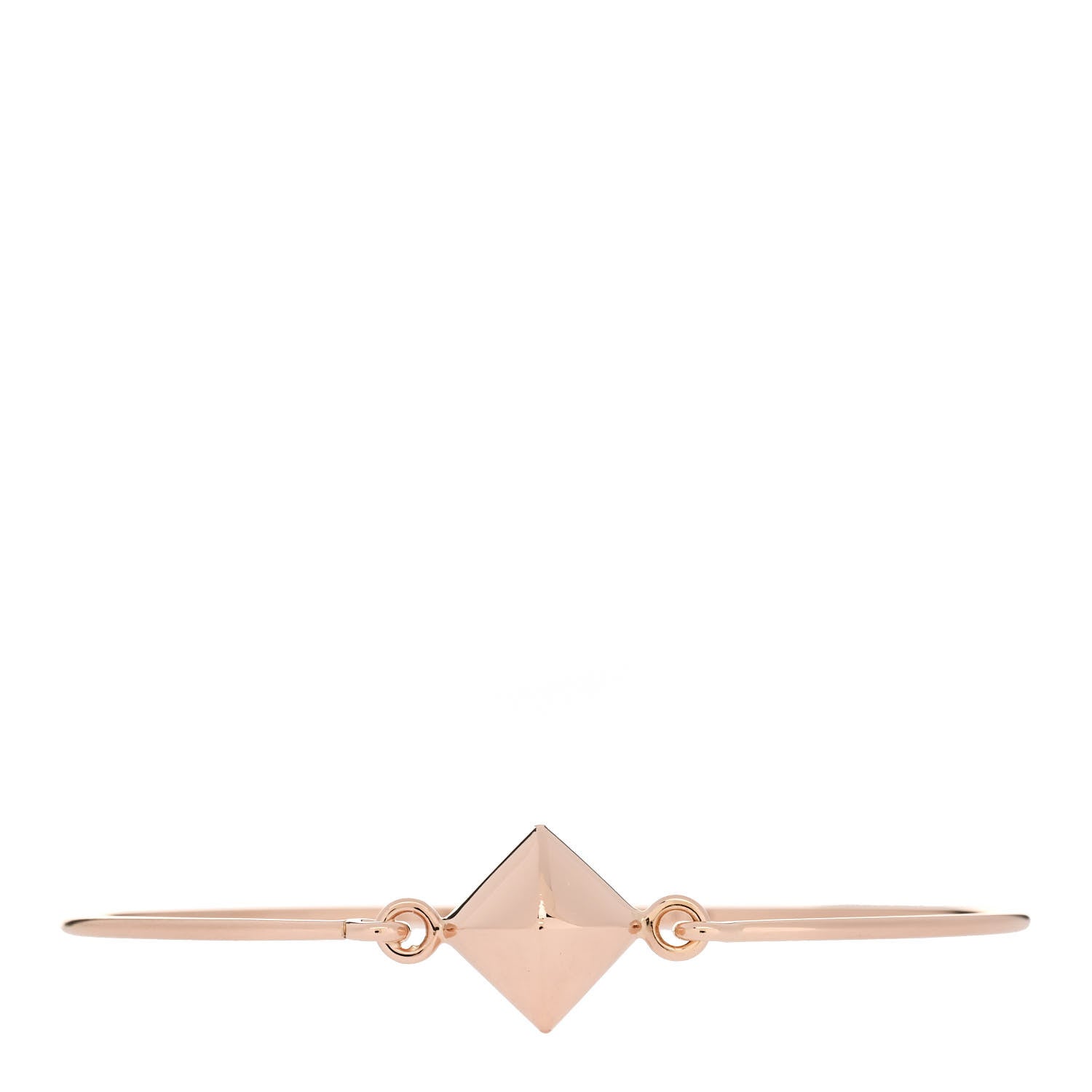 Hermes 18K Rose Gold Collier De Chien Rock Bracelet SH 1 of 3